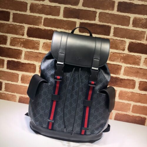 Gucci   Large Web Backpack Black