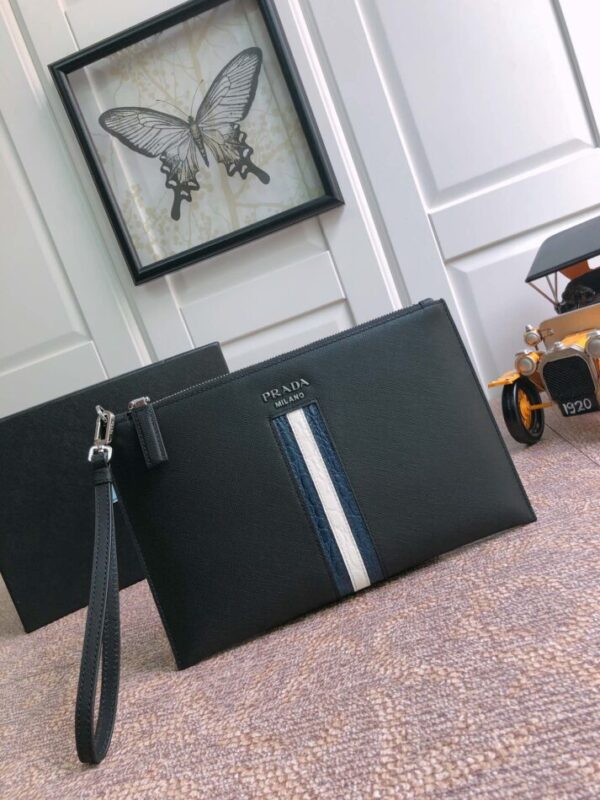 Prada Large Pouch White Line