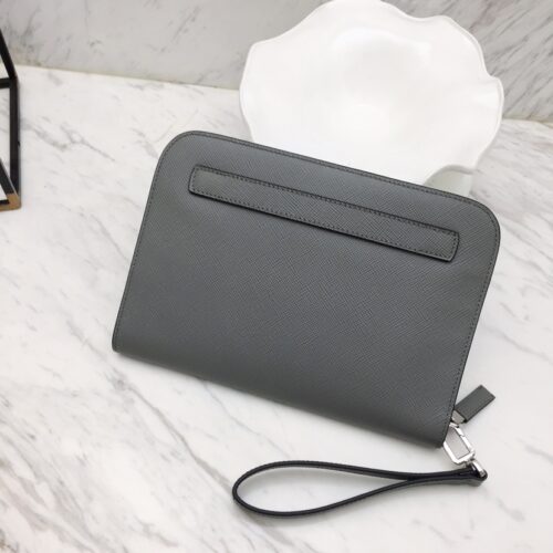 Alternative view of Prada Saffiano New Pouch Grey