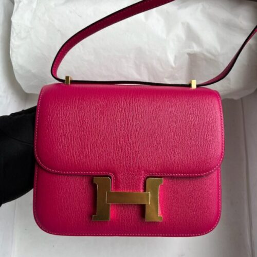 Hermes Constance 18cm Bright Rose