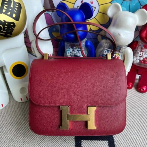Hermes Constance 24cm Red