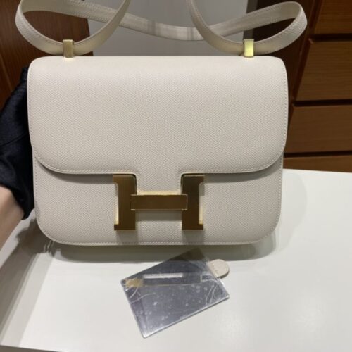Hermes Constance 24cm Creamy White