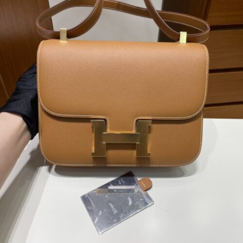 Hermes Constance 24cm Golden Brown