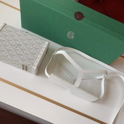 Alternative view of Goyard Minaudière Trunk Bag White