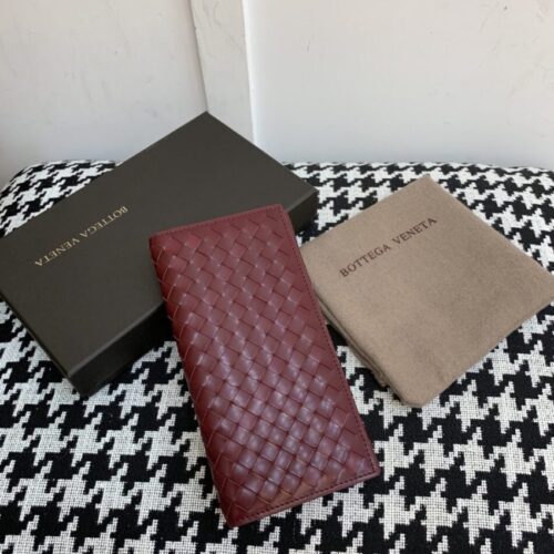 Bottega Veneta Intrecciato Wallet Red