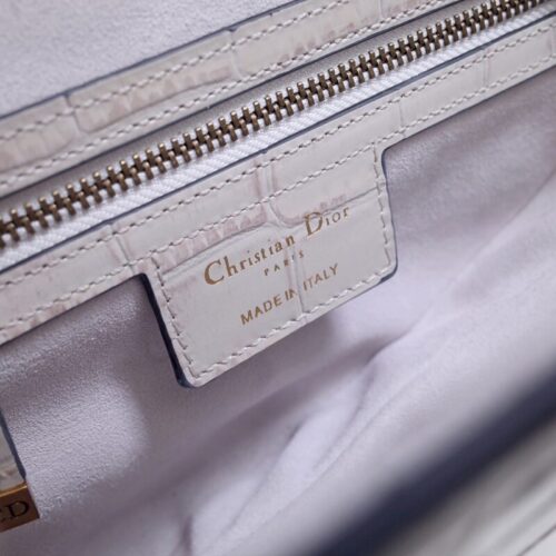 Alternative view of Dior Saddle Bag Crocodile White