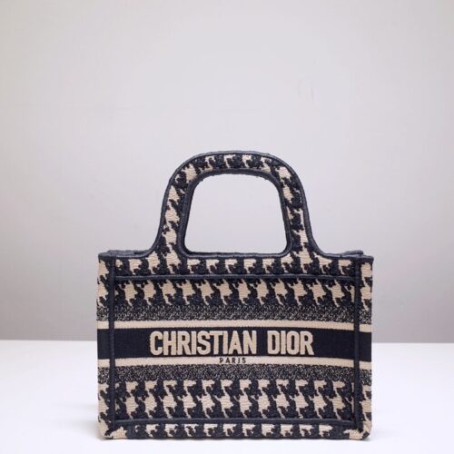Dior Tote Book Mini Houndstooth