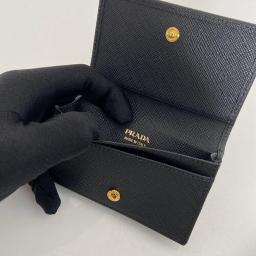 Alternative view of Prada Saffiano Wallet Black Silver
