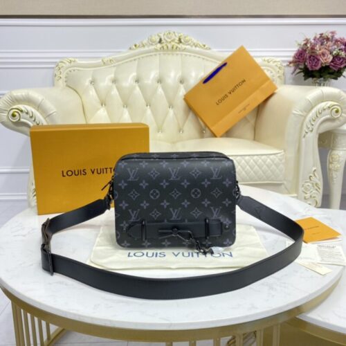 LV Steamer Messenger Black Canvas