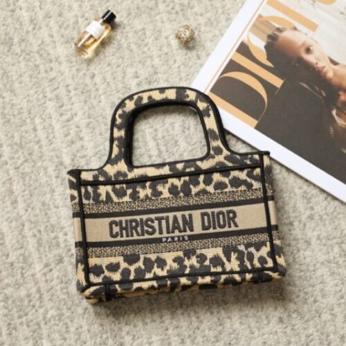 Dior Tote Book Mini Leopard