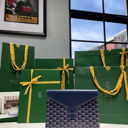 Goyard Camond Pouch Dark Blue