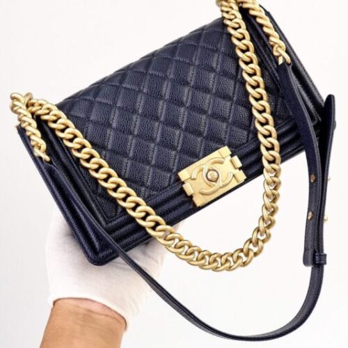 CHANEL Le Boy Dark Blue