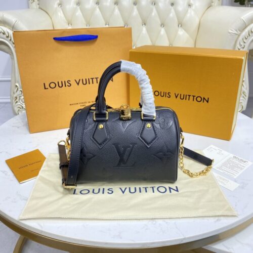 LV Speedy Bandouliere 20 Full Black