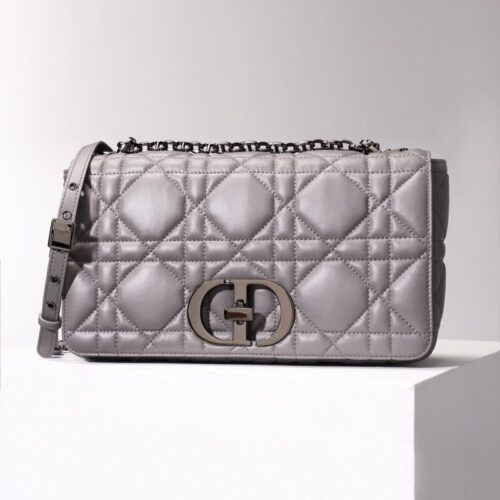 Dior Caro Bag Diamond Grey