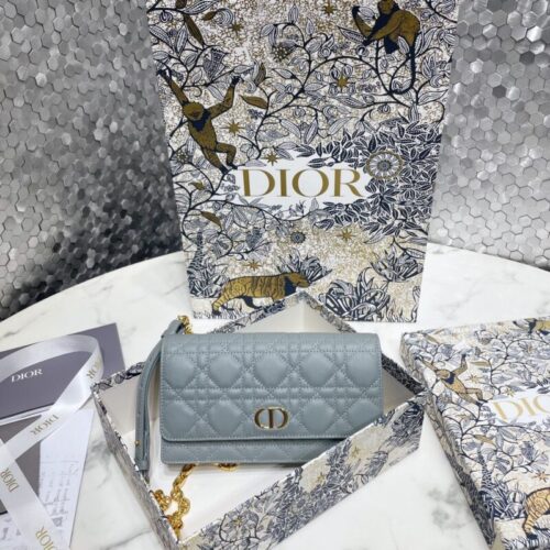 Dior Miss Caro Pouch Sky Blue