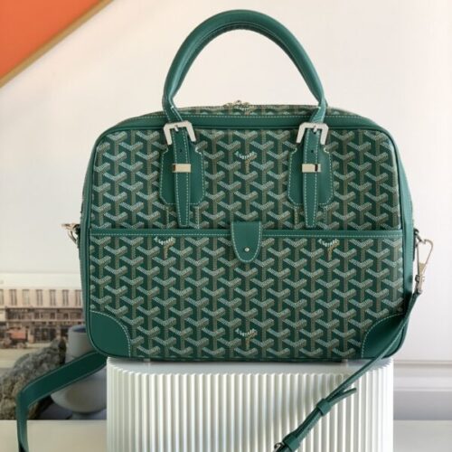 Goyard Ambassade Briefcase Green