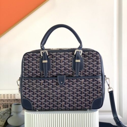 Goyard Ambassade Briefcase Dark Blue