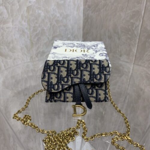 Dior Saddle Pouch with Chain