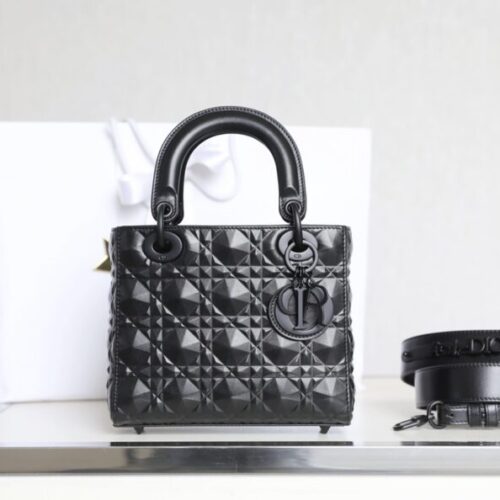 Lady Dior Ultramatte Black  Grid ABC