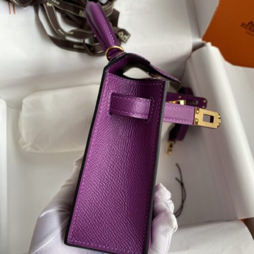 Alternative view of Hermes Kelly Epsom Anemone Purple