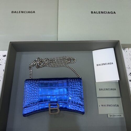 Balenciaga Hourglass On Chain Blue
