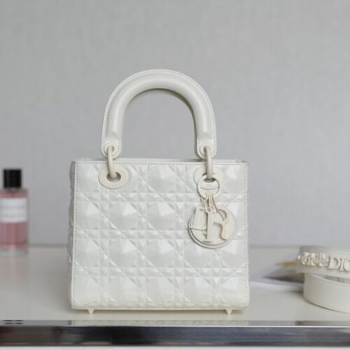 Lady Dior Ultramatte White Grid ABC