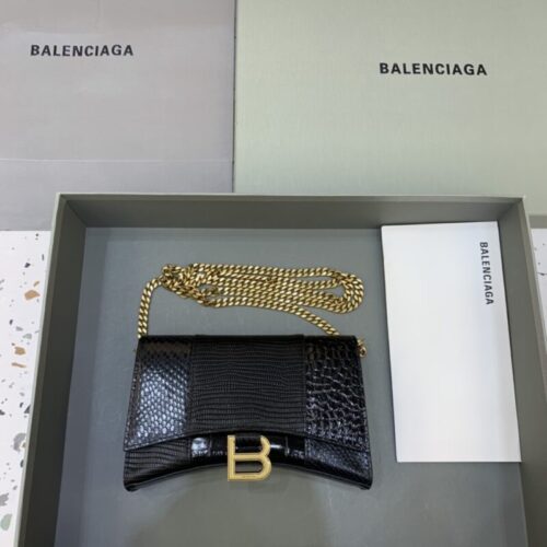 Balenciaga Hourglass On Chain Black