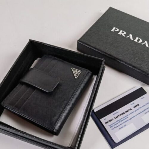 Alternative view of Prada Saffiano Two Fold  Compact Wallet