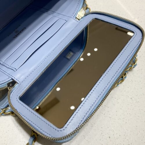 Alternative view of CHANEL 22S Handle Box Bag Blue