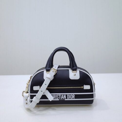 Dior Vibe Zip Bowling Bag Black