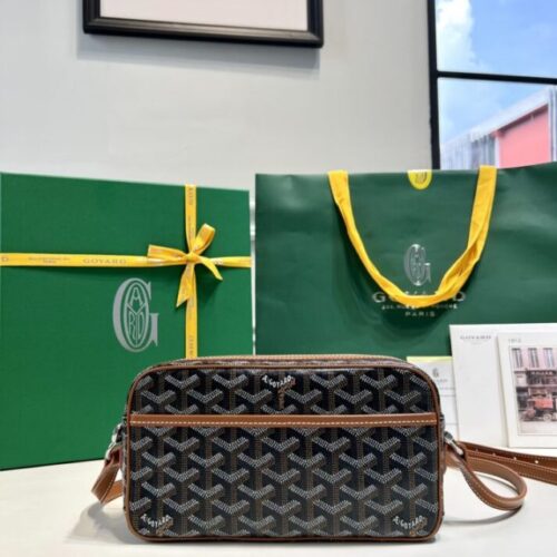 Goyard Cap Vert Red Brown