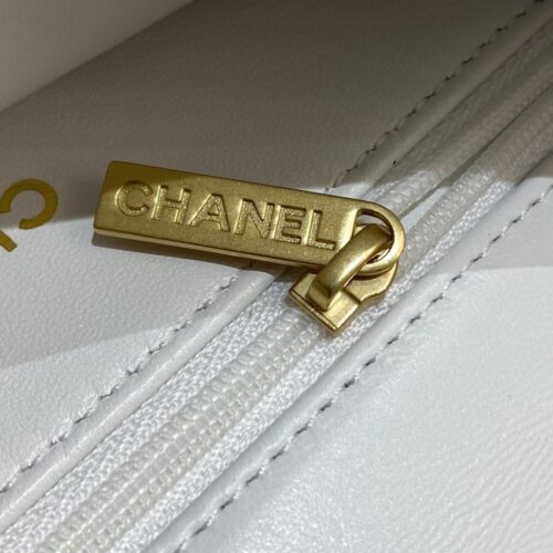 Alternative view of CHANEL 22P Enamel Bag White
