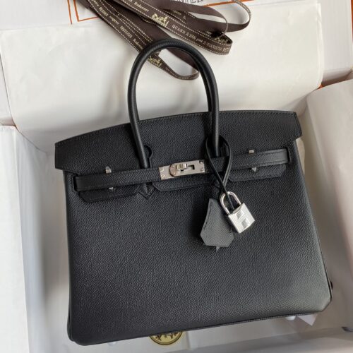 Hermes Birkin Epsom Black Silver