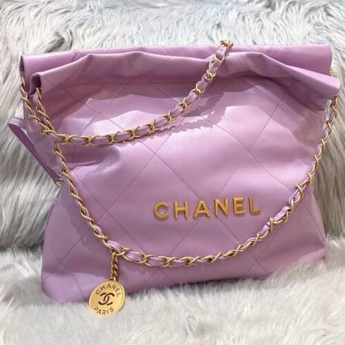 CHANEL 22 Small Handbag Purple