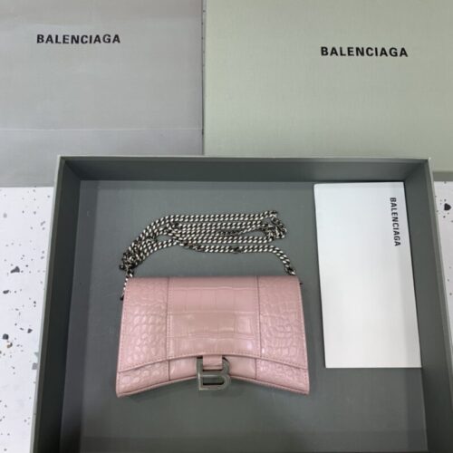 Balenciaga Hourglass On Chain Pink