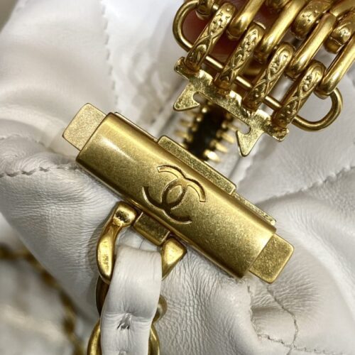 Alternative view of CHANEL 22s Rhinestone Hobo White