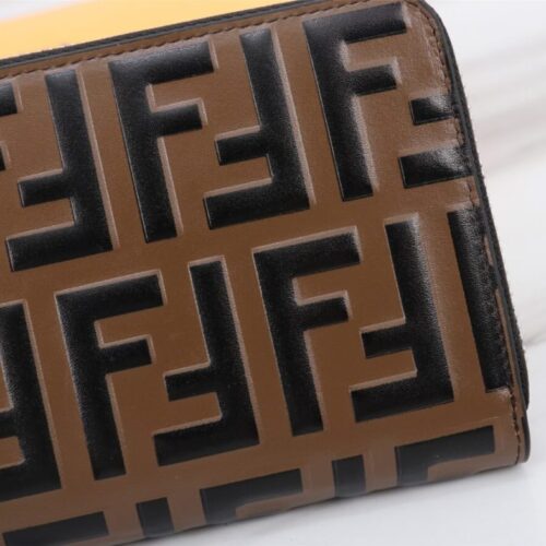 Alternative view of Fendi FF Brown Wallet