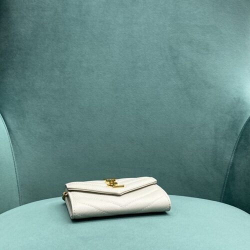 Alternative view of Yves Saint Laurent Chain Wallet White