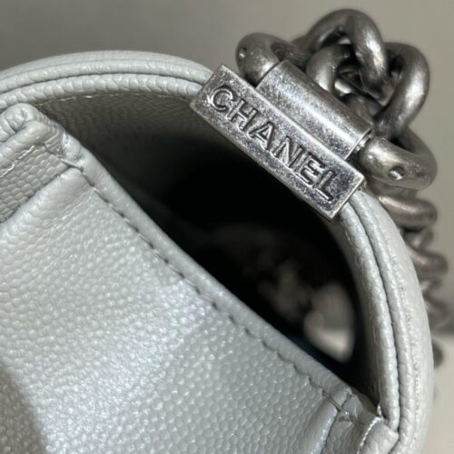 Alternative view of CHANEL Le Boy Grey Silver