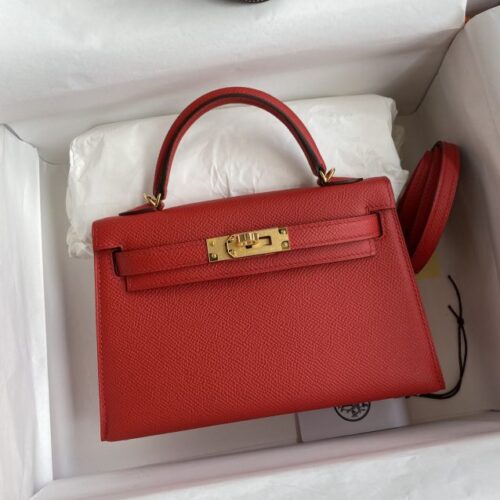 Hermes Kelly Epsom Bright Red