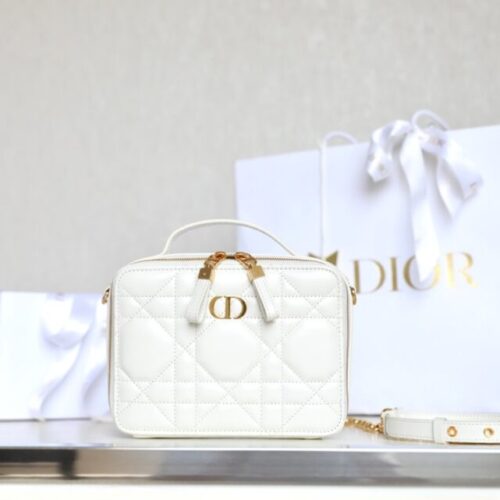 Dior Caro Box Bag White