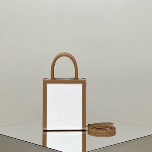 Alternative view of Celine Triomphe Cabas Mini Tote White