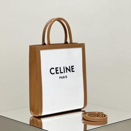 Celine Triomphe Cabas Mini Tote White