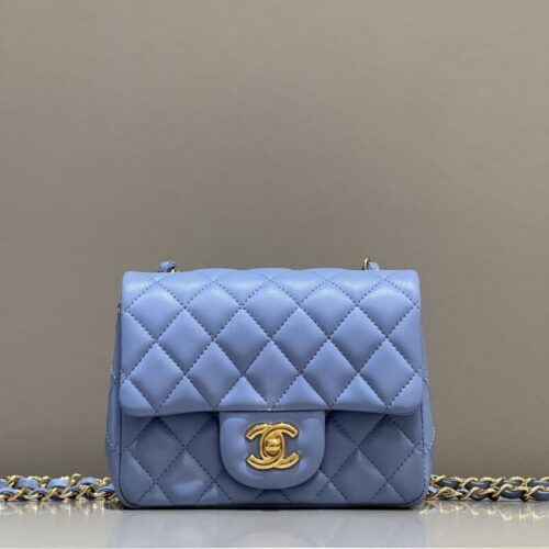 CHANEL Classic Flap 17cm Blue