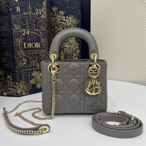 Lady Dior Mini Stone Grey