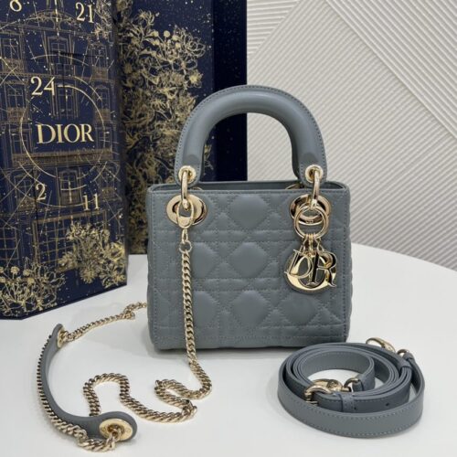 Lady Dior Mini Cloud Grey