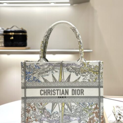 Dior Tote Book Grey Lucky Star