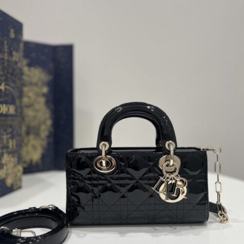 Dior Lady D-Joy Bag  Patent Black