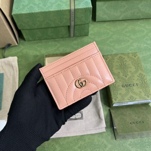 Gucci  Marmont Card Holder Pink