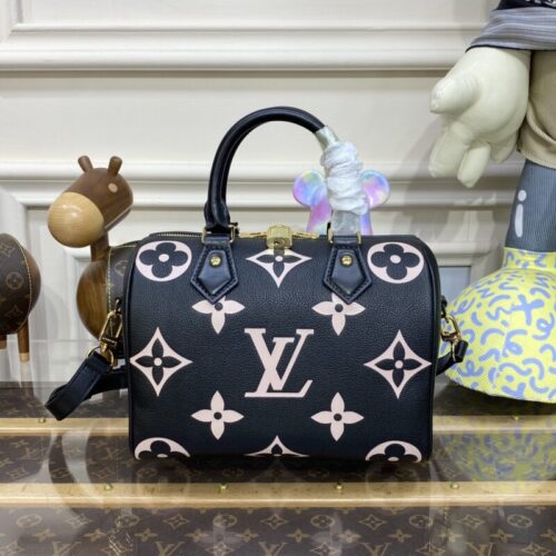 LV Speedy Bandouliere 25 Black-Pink